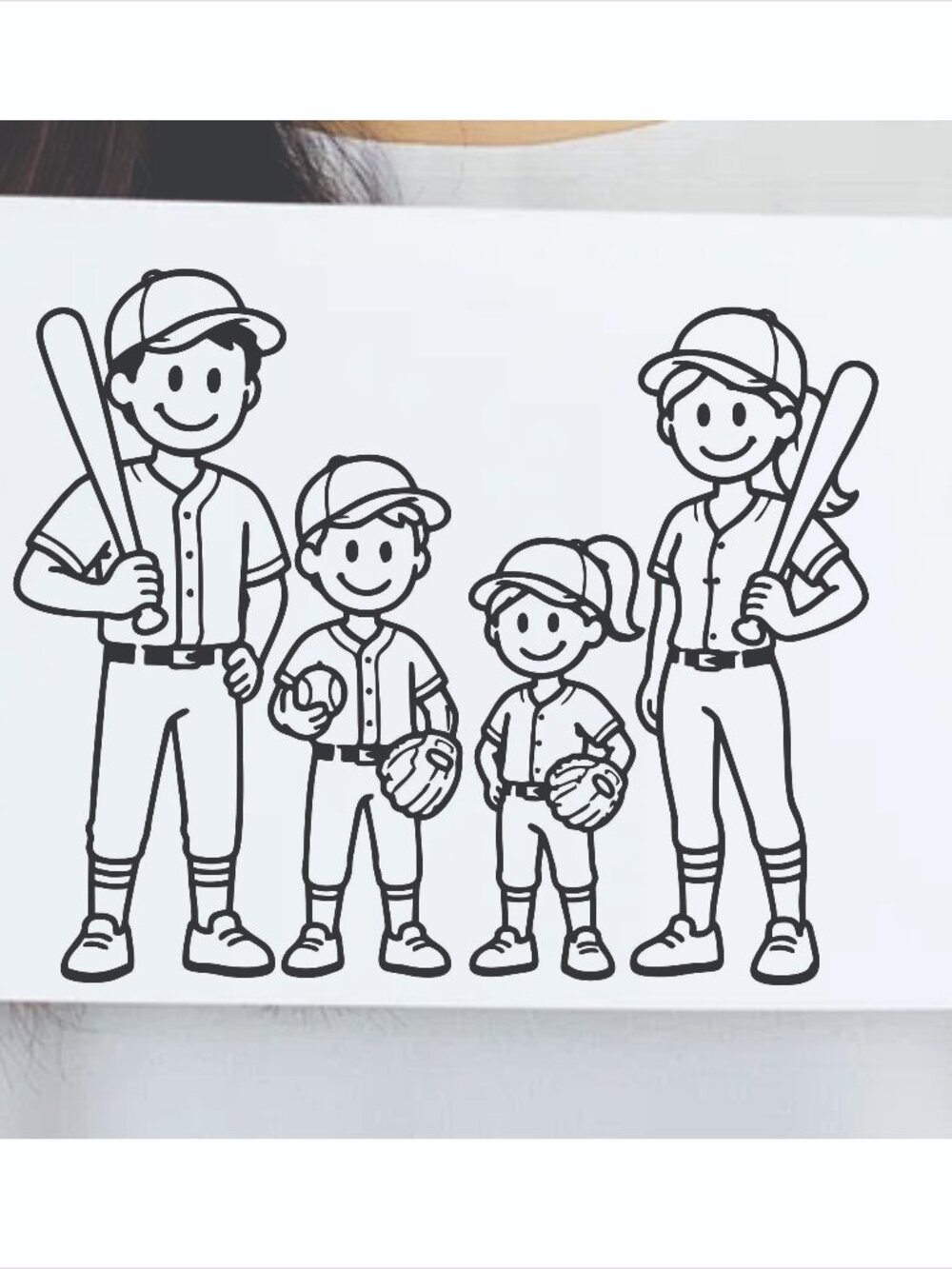 Family Baseball Decal Sticker 6 inch.